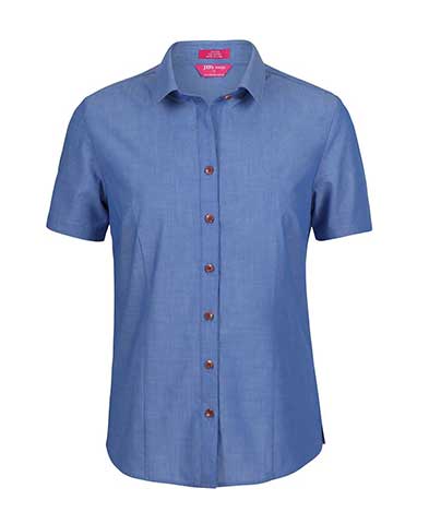 JB's Ladies Classic S/S Fine Chambray Shirt 4FC1S