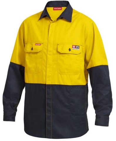 Hard Yakka ShieldTec FR Hi-Vis Two Tone Open Front Shirt Y04450