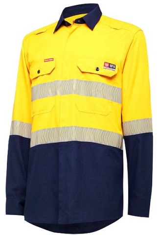 Hard Yakka Shieldtec Lenzing FR Hi-Vis Shirt with Tape Y04370