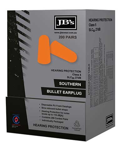 JB's wear Southern Bullet Earplug 8P085